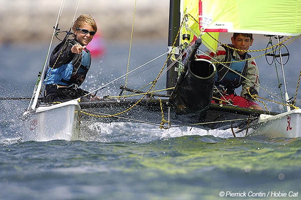 The French team on day four of the Hobie Tiger & Dragoon Worlds 2006 at Cangas, Spain photo copyright Pierrick Contin taken at  and featuring the Hobie Dragoon class