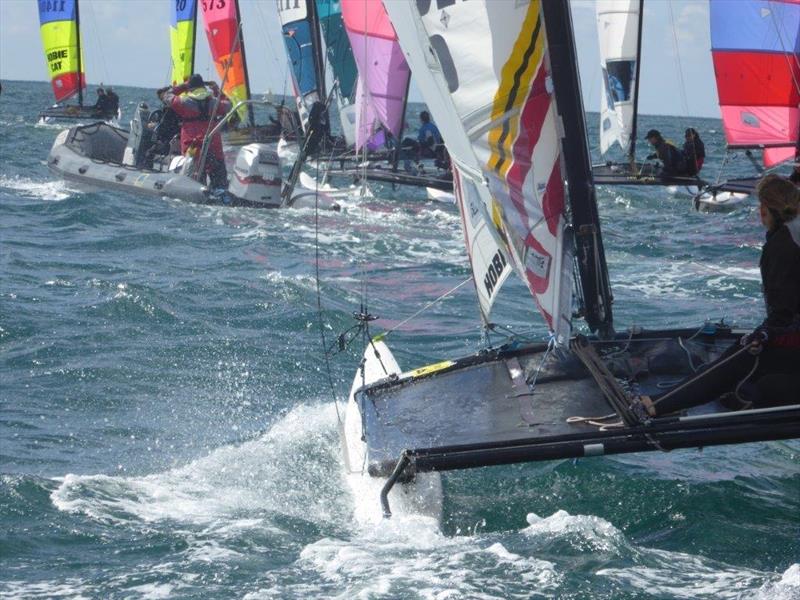 Rubicon (Jersey) Channel Islands Hobie Cat Championships 2015 photo copyright Elaine Burgis taken at Royal Channel Islands Yacht Club and featuring the Hobie Dragoon class