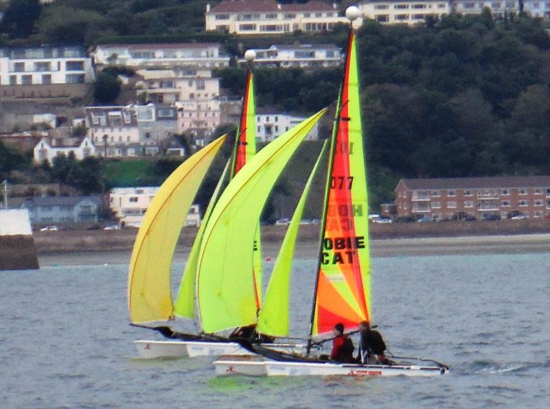 Jackson Yacht Services Bay Race Series in Jersey photo copyright Bill Harris taken at Royal Channel Islands Yacht Club and featuring the Hobie Dragoon class