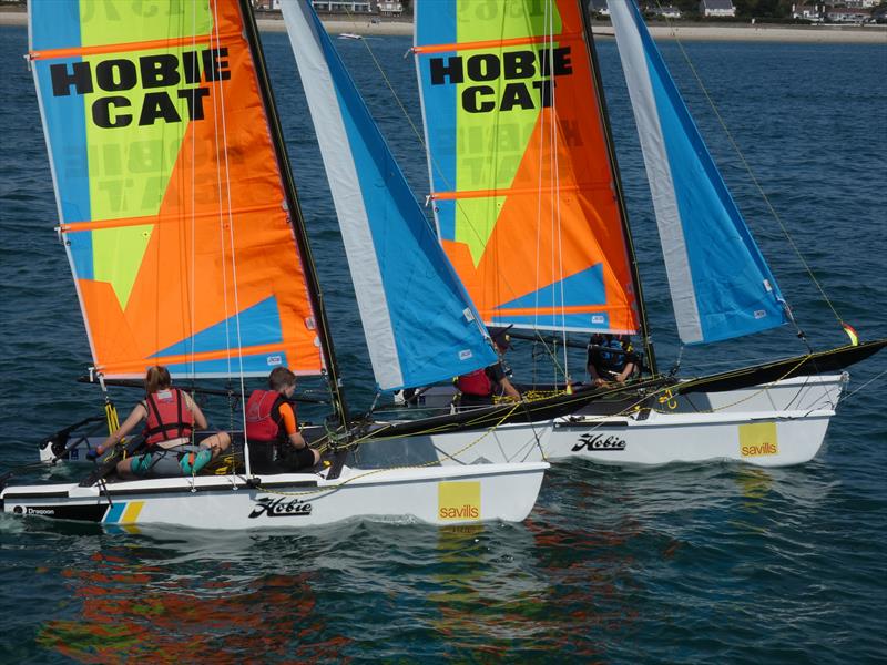 Channel Islands Hobie Cat Championships 2019 photo copyright Elaine Burgis taken at Royal Channel Islands Yacht Club and featuring the Hobie Dragoon class