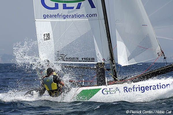 Action from day four of the Hobie Tiger & Dragoon Worlds 2006 at Cangas, Spain photo copyright Pierrick Contin taken at  and featuring the Hobie Tiger class