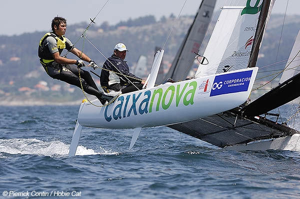 Mitch and Taylor Booth finish fourth at the Hobie Tiger Worlds 2006 at Cangas, Spain photo copyright Pierrick Contin taken at  and featuring the Hobie Tiger class