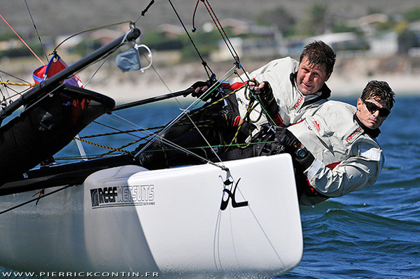 Ferry & Van Der Vijfer on day one of the Hobie Tiger worlds in South Africa photo copyright Pierrick Contin taken at  and featuring the Hobie Tiger class