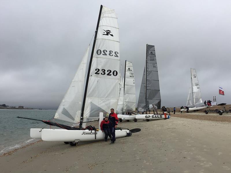 Solent Forts Race 2016 photo copyright Solent Forts Race taken at Hayling Ferry Sailing Club and featuring the Hobie Tiger class