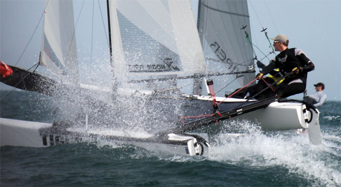 Testing conditions on day 7 of the 2016 Equipment Evaluation photo copyright ISAF taken at  and featuring the Hobie Tiger class