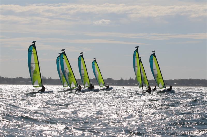 Hobie Wave Grand Prix at Jervis Bay photo copyright John Quinn taken at Vincentia Sailing Club and featuring the Hobie Wave class