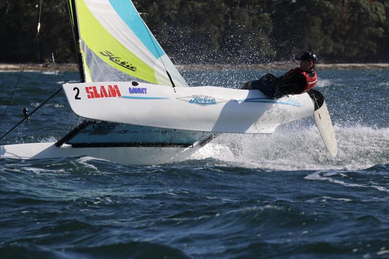 Hobie Wave Grand Prix at Jervis Bay photo copyright John Quinn taken at Vincentia Sailing Club and featuring the Hobie Wave class