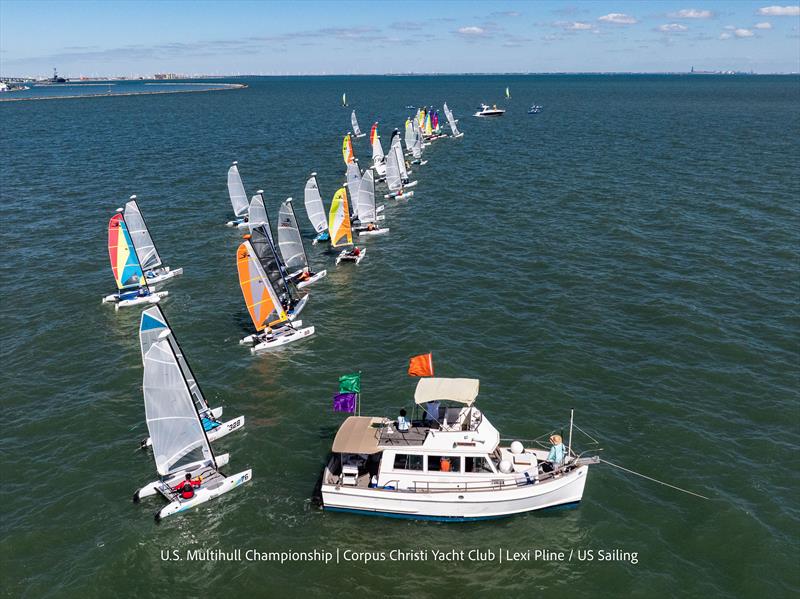 2025 US Multihull Championship photo copyright Lexi Pline / US Sailing taken at Corpus Christi Yacht Club and featuring the Hobie Wave class