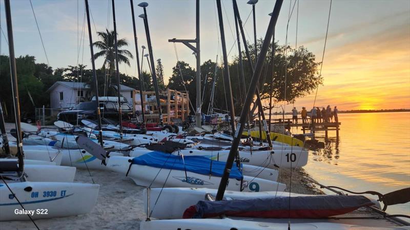 The onshore scene at the FWC Florida Keys Regional Wave Regatta photo copyright Ben Wells/Formula Wave Class taken at Upper Keys Sailing Club and featuring the Hobie Wave class