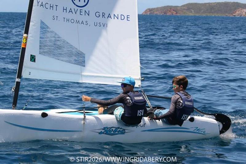 Kip Hodgins and Hunter Reinbold sailing the Hobie Wave, Boogie Board Bandits, on day 2 of the 52nd St. Thomas International Regatta - photo © STIR / www.ingridabery.com