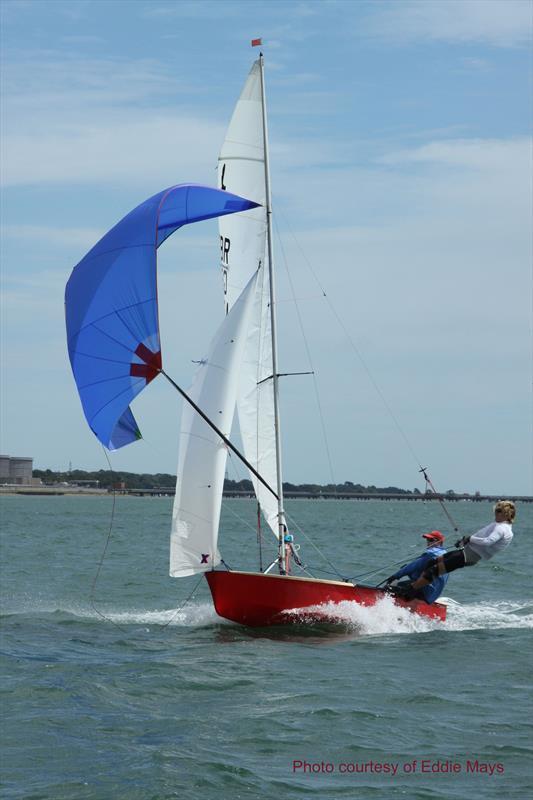 Hornet sailing in the Solent photo copyright Eddie Mays taken at  and featuring the Hornet class