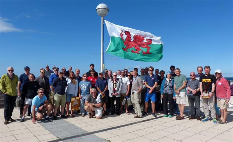 The Hornet fleet assemble for the prize giving on the roof of Colwyn Bay Watersports - photo © Kayla Simpson