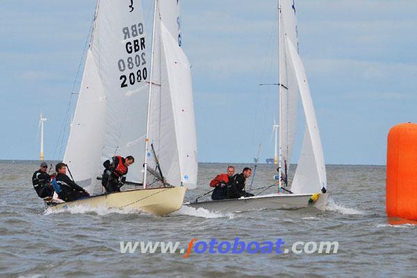 Action from the Hornet national championships photo copyright Richard Janulewicz / www.fotoboat.com taken at Herne Bay Sailing Club and featuring the Hornet class