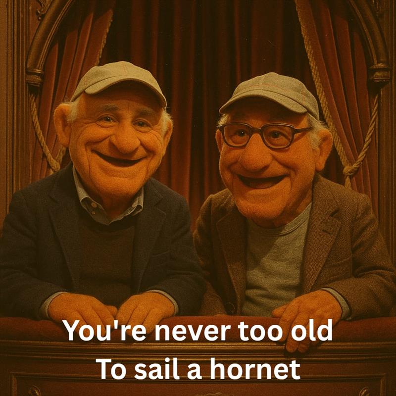 Hornet Class Stalwarts Tim Coombe and Dick Garry photo copyright Adam Saxton taken at Royal Torbay Yacht Club and featuring the Hornet class