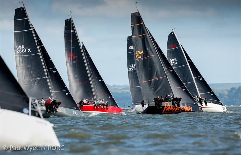 Close racing for the HP30 fleet on RORC Vice Admiral's Cup Day 1 photo copyright Paul Wyeth / www.pwpictures.com taken at Royal Ocean Racing Club and featuring the HP30 class