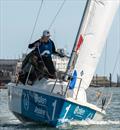 Niamh Davies, representing the British Keelboat League winners, sails during the 2026 edition of the Keelboat Endeavour &copy; Petru Balau Sports Photography / sports.hub47.com