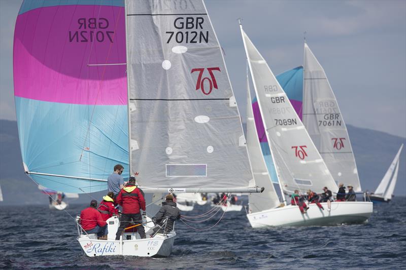 Mark Homer's 707 Mad Rafiki on day 3 of the Silvers Marine Scottish Series photo copyright Marc Turner / CCC taken at Clyde Cruising Club and featuring the 707 class