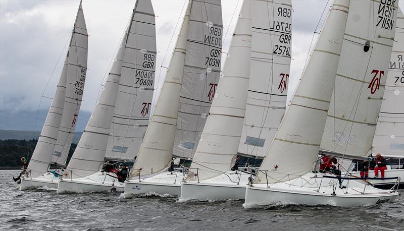 Always close starts with 707s at the 2018 Mudhook Regatta photo copyright Neill Ross taken at Mudhook Yacht Club and featuring the 707 class