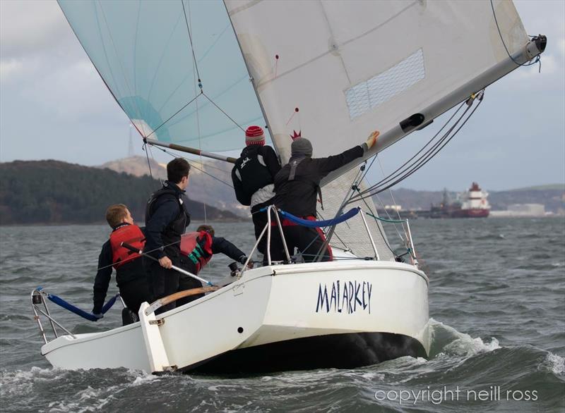 Malarkey i nthe 707 Scottish Championships at Port Edgar photo copyright Neill Ross / www.neillrossphoto.co.uk taken at Port Edgar Yacht Club and featuring the 707 class