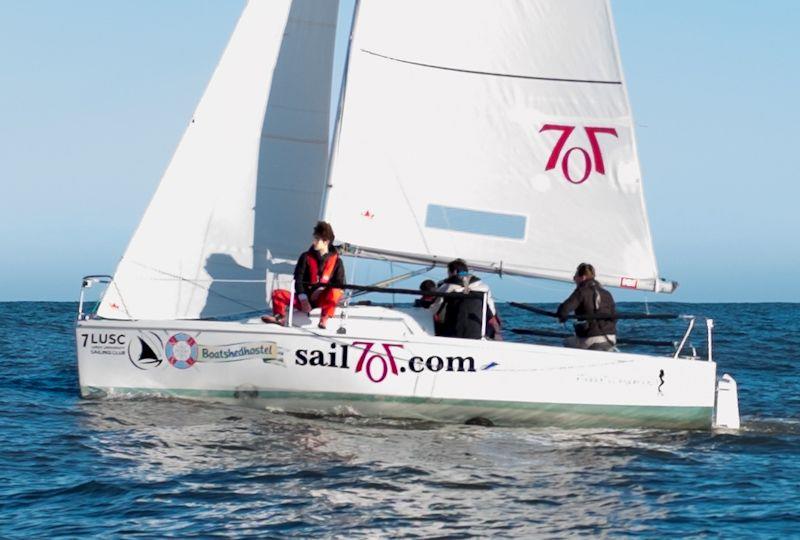 Leeds University Sailing Club students in race 1 of the Scarborough Yacht Club Winter Series photo copyright SYC taken at Scarborough Yacht Club and featuring the 707 class