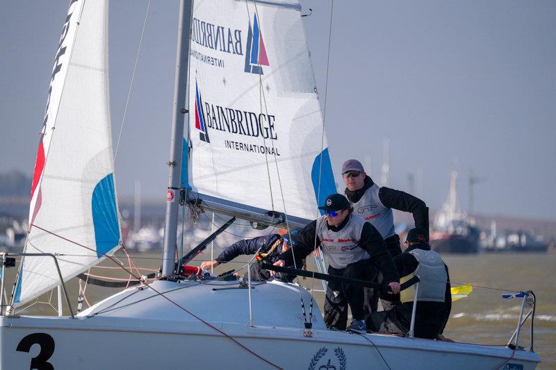 Qualifier 2 of RYA Match Racing Series at Burnham photo copyright Petru Balau / sports.hub47.com taken at Royal Corinthian Yacht Club, Burnham and featuring the 707 class