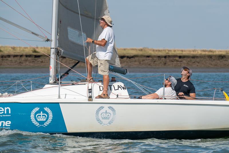 Jack Mills sails on a chartered Royal Corinthian Yacht Club 707 during Burnham Week 2024 photo copyright Petru Balau Sports Photography / sports.hub47.com taken at Royal Corinthian Yacht Club and featuring the 707 class