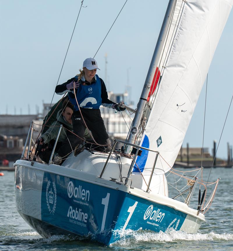 Niamh Davies, representing the British Keelboat League winners, sails during the 2026 edition of the Keelboat Endeavour - photo © Petru Balau Sports Photography / sports.hub47.com