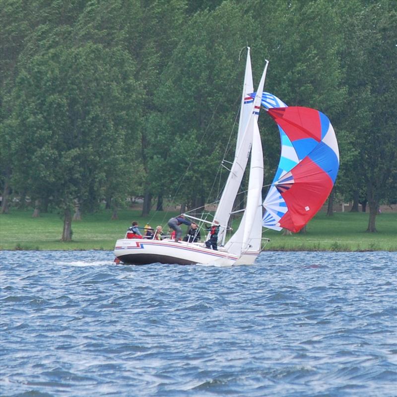 Action from the National Championships 2012 photo copyright Linda Jones taken at Rutland Sailing Club and featuring the Hunter Formula One class