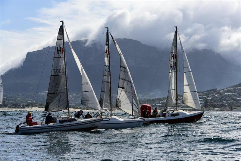 The Hunter Fleet enjoying the conditions in Hout Bay - Admirals' Regatta 2019 photo copyright Alec Smith / www.imagemundi.com/ taken at  and featuring the Hunter Formula One class