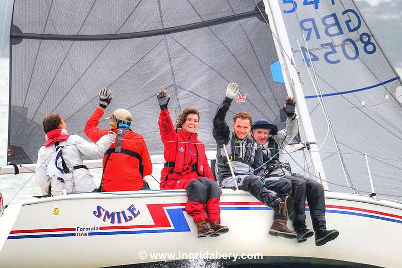 Smile - Cowes Week day 2 photo copyright Ingrid Abery / www.ingridabery.com taken at Cowes Combined Clubs and featuring the Hunter Formula One class