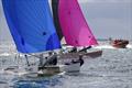 455 and 436 coming in to finish Race 4 during the Hurricane 5.9 SX Europeans during Eurocat at Carnac &copy; David Maynard / www.alleycatphotographer.com