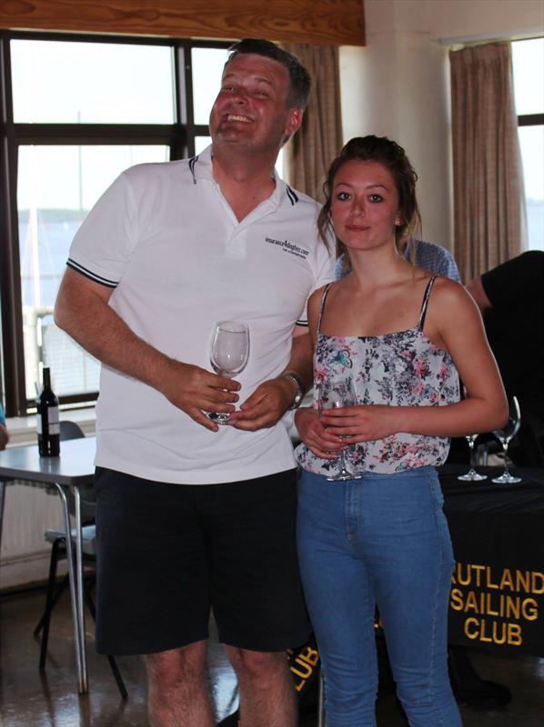 John Tuckwell & Chelsea Furber finish 2nd in the Hurricane 5.9 SX Inlands at Rutland photo copyright Amanda Furber taken at Rutland Sailing Club and featuring the Hurricane 5.9 SX class