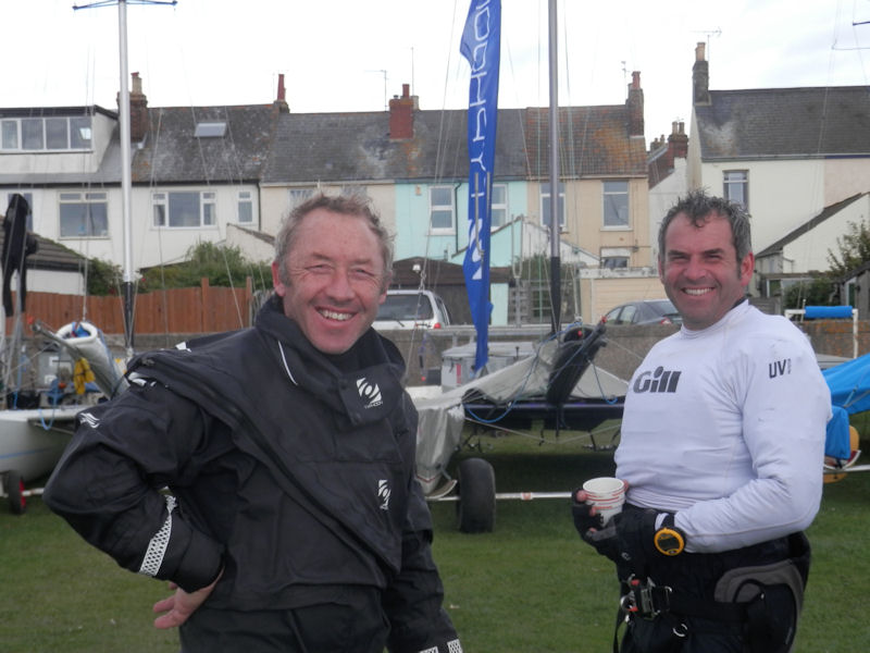 Mark Mawdit & Mark Wood (6th overall, their best Nationals finish ever) at the Hurricane nationals during Regfest at Brightlingsea photo copyright Maxine Oliver taken at Brightlingsea Sailing Club and featuring the Hurricane 5.9 SX class