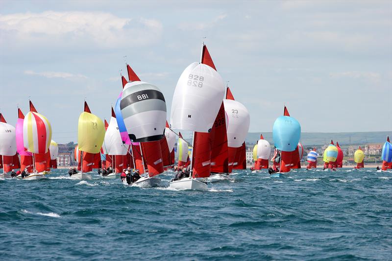 Nigel and Jack Grogan win the Squib nationals at Weymouth - photo © Mike Rice