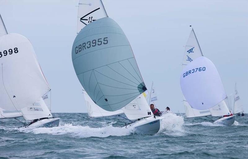 Richard Lovering and Matt Alverado during the 2014 Flying Fifteen Nationals at Parkstone photo copyright David Harding / Hyde Sails taken at Parkstone Yacht Club and featuring the  class