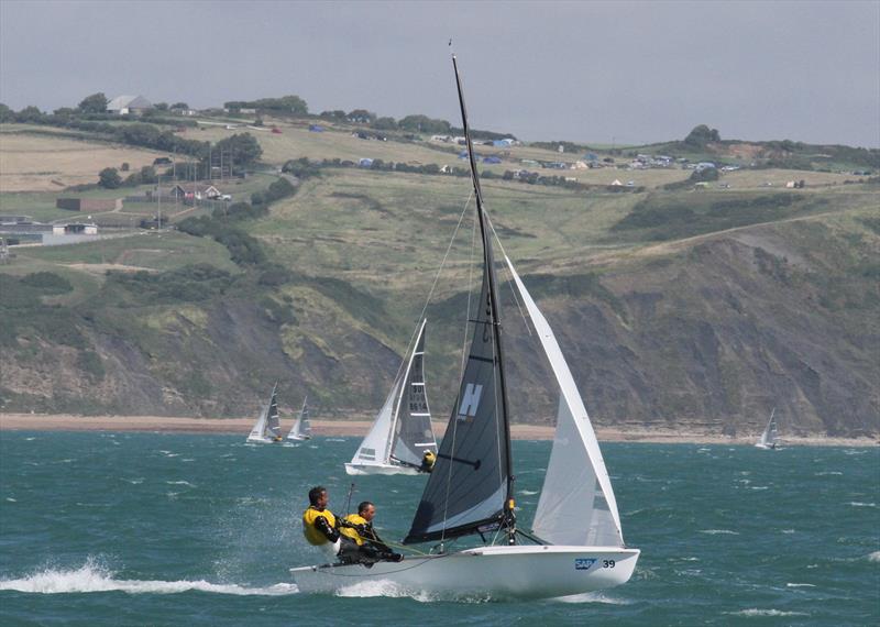 Richard Lovering and Matt Alverado during the 2016 505 Worlds in Weymouth - photo © Mark Jardine