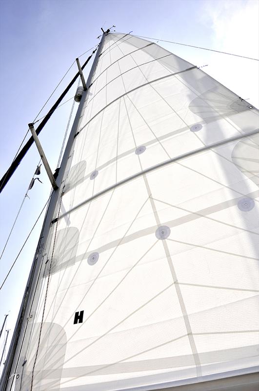 The fully battened mainsail on Tim Sandall's Bavaria 36 'Tortola' - photo © Tim Sandall