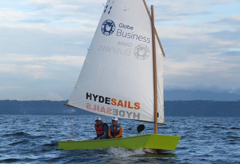 Elorde Tampus (skipper) & Lorelie Casilan (crew) during the Philippine Oz Goose Nationals 2017 photo copyright Hyde Sails taken at  and featuring the  class