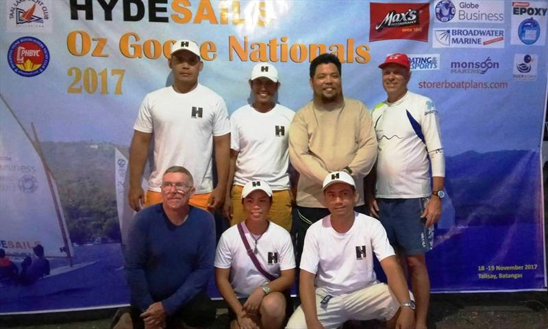 The representatives of Hyde Sails Cebu were Elorde Tampus (skipper), Lorelie Casilan (crew) Marlon Amistad (skipper) and Elmer Verdida (crew) at the Philippine Oz Goose Nationals 2017 - photo © Hyde Sails