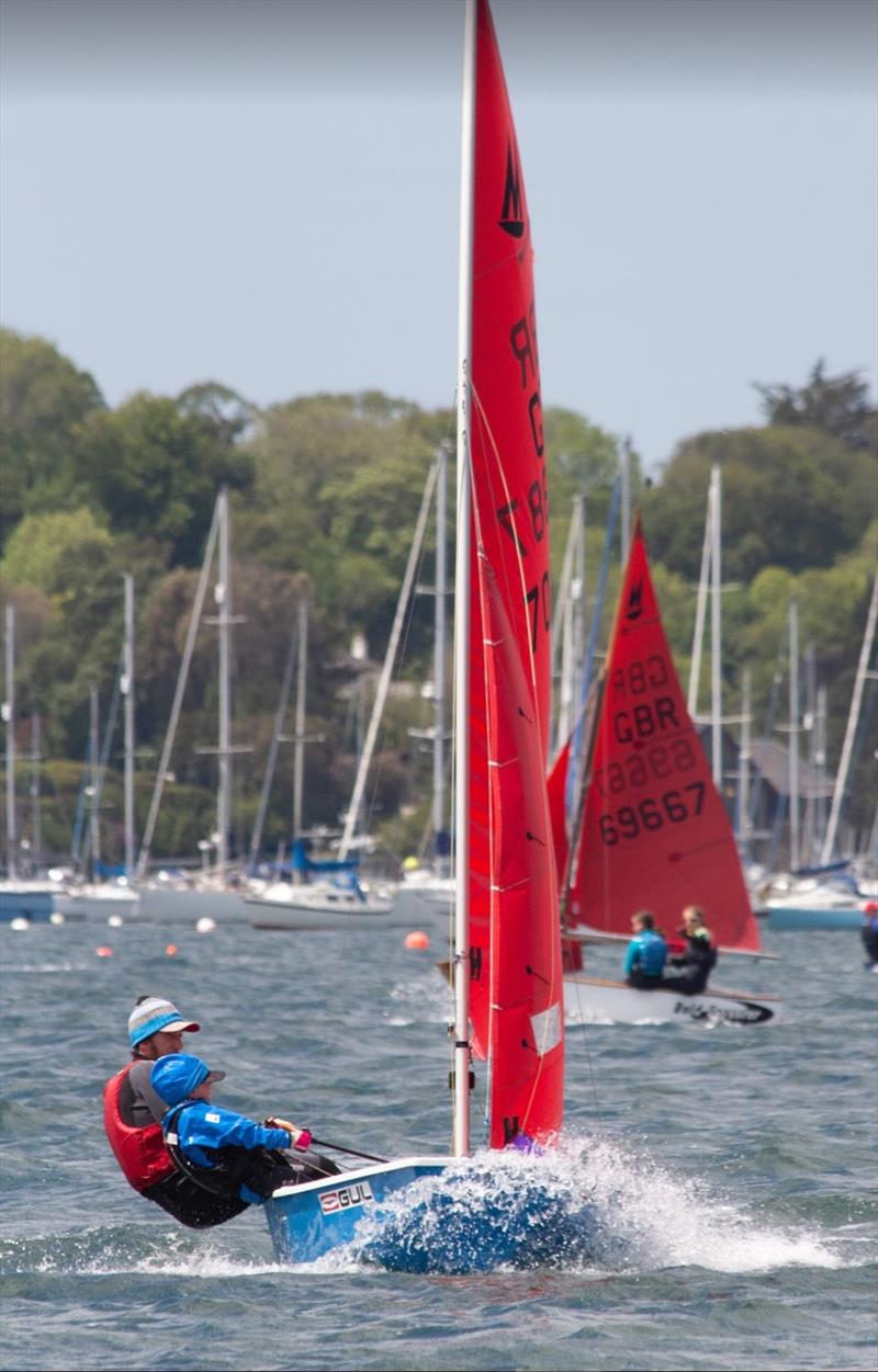 Ben and Keira McGrane on their way to winning the 2021 Mirror Nationals photo copyright Kyle Brown taken at Restronguet Sailing Club and featuring the  class