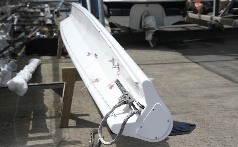 A canoe boom at Advanced Rigging and Hydraulics