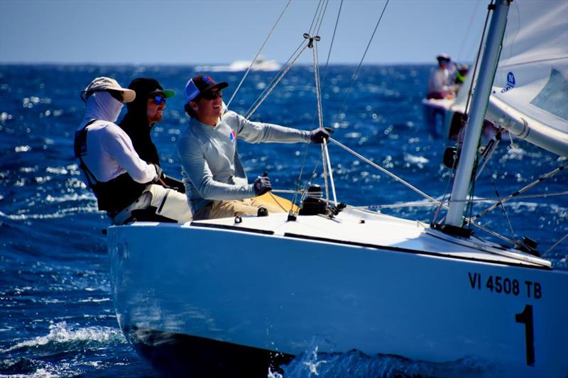 2021 St. Thomas International Regatta: IC24 Winner Bill T (l-r) Chris Rosenberg, Cy Thompson, Addison Caproni photo copyright Dean Barnes taken at St. Thomas Yacht Club and featuring the IC24 class