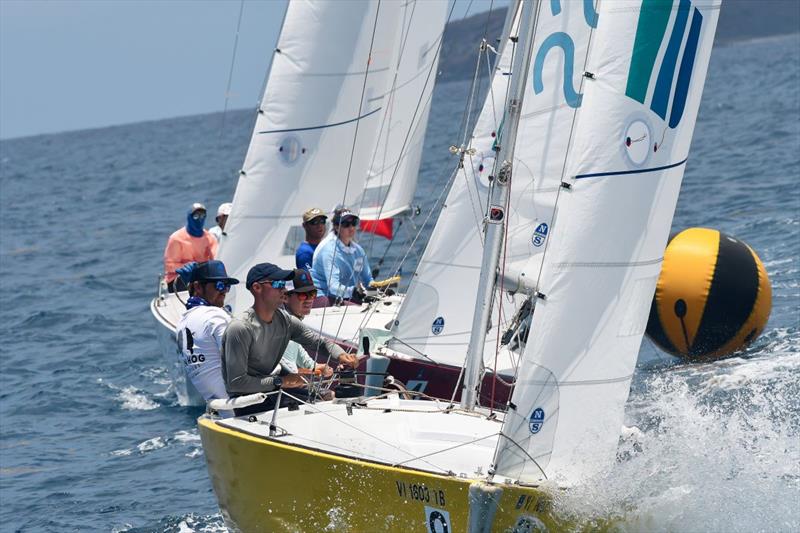 2nd St. Thomas Yacht Club Invitational Regatta: Extremely close racing photo copyright Dean Barnes taken at St. Thomas Yacht Club and featuring the IC24 class