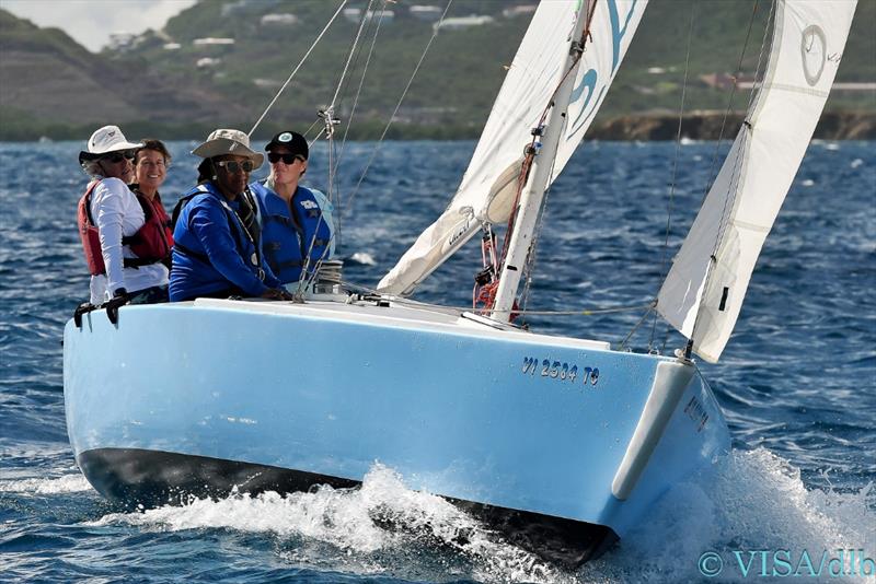 Women practice their skills out on the water photo copyright VISA / Dean Barnes taken at St. Thomas Yacht Club and featuring the IC24 class