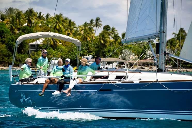 Wild T'ing, a Dufour 40 owned by St. Thomas' Lawrence Aqui, wins the CSA Non Spinnaker Class on day 3 of the 50th St. Thomas International Regatta photo copyright Dean Barnes taken at St. Thomas Yacht Club and featuring the IC24 class