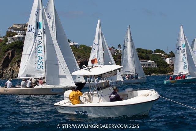 The 22-boat IC24 class sailed upwind and downwind in practice races photo copyright Ingrid Abery / www.ingridabery.com taken at St. Thomas Yacht Club and featuring the IC24 class