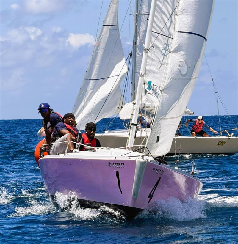 Team Margaritaville, second place finishers, at the 7th Annual USVI Hotel & Tourism Association Regatta photo copyright STSC taken at St. Thomas Sailing Center and featuring the IC24 class