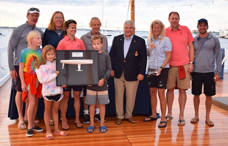 Members Only Team: Jay Cross, Ben Kinney, Hannah Swett, Steve Benjamin, Brian Fox, Jamie Hilton, Ian Liberty, Linda Lindquist-Bishop and Joan Porter - 2019 Melges IC37 National Championship - photo © Stuart Streuli / New York Yacht Club