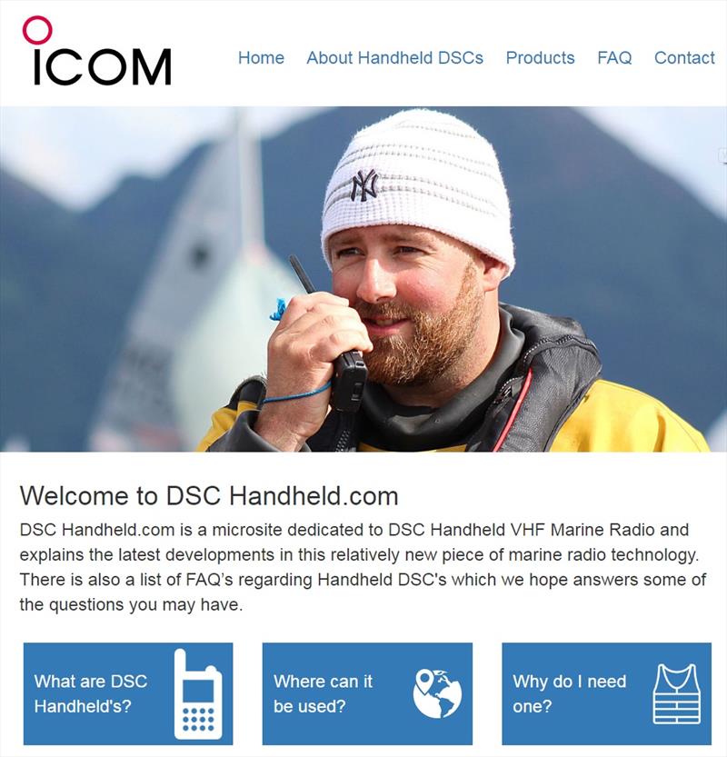 Icom's new DSC Handheld website photo copyright ICOM UK taken at  and featuring the  class
