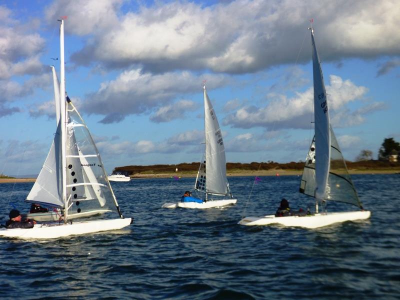 BSC vs. EWCC during the Bembridge Illusion Inter Club Team Racing photo copyright Mike Samuelson taken at Bembridge Sailing Club and featuring the Illusion class